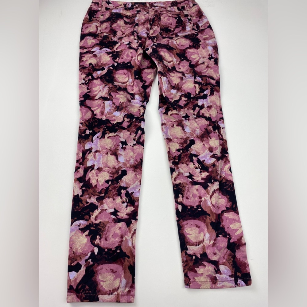 Simply Vera Wang Skinny Pant NWT Size 12 Pink Floral Summer NEW